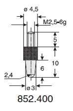 Varf comparator L10, D2.4 mm, Schut